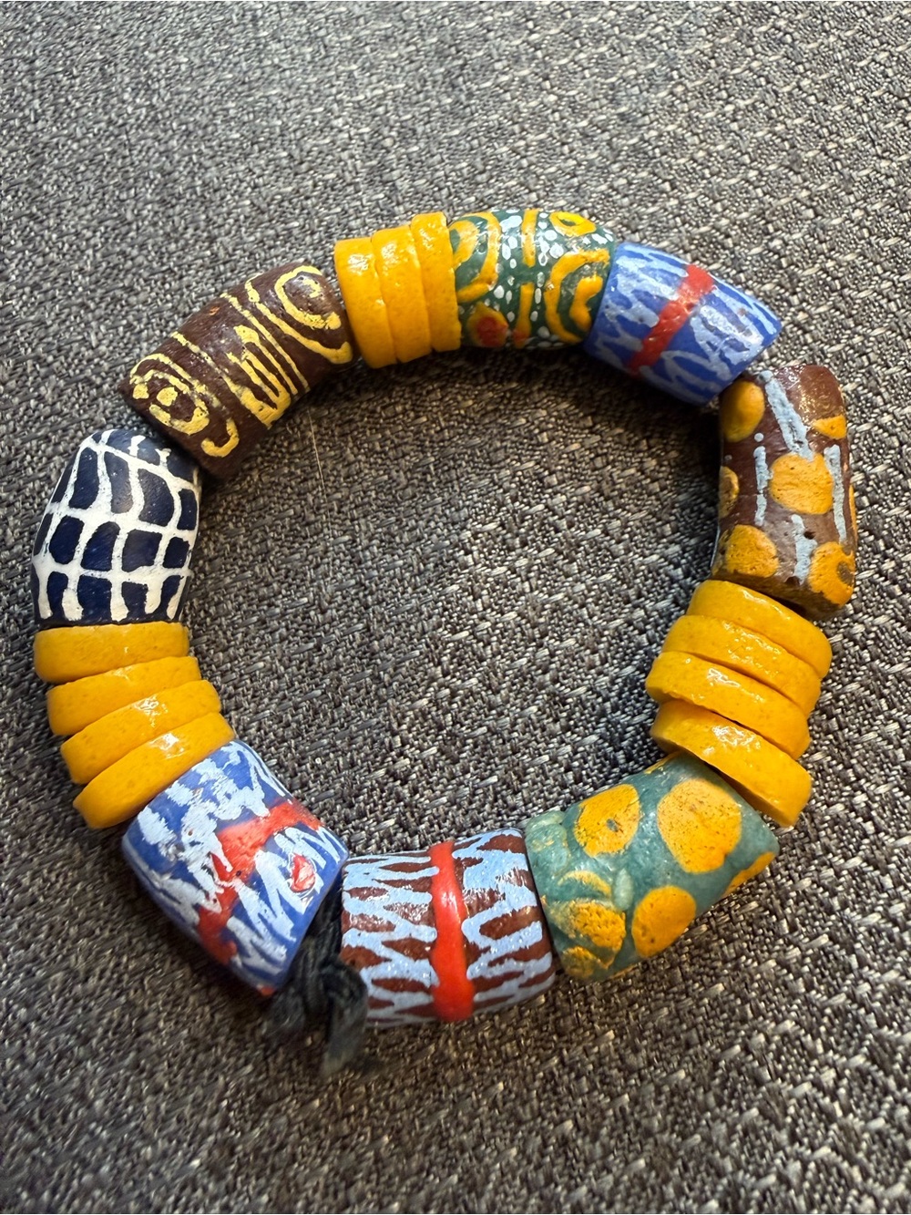 Ghana trade bead bracelet